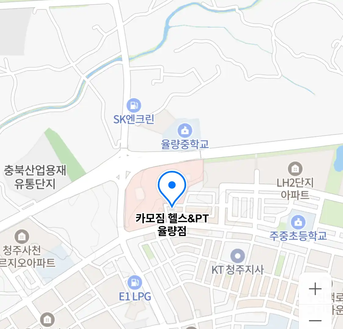 카모짐 헬스&PT 율량점 위치